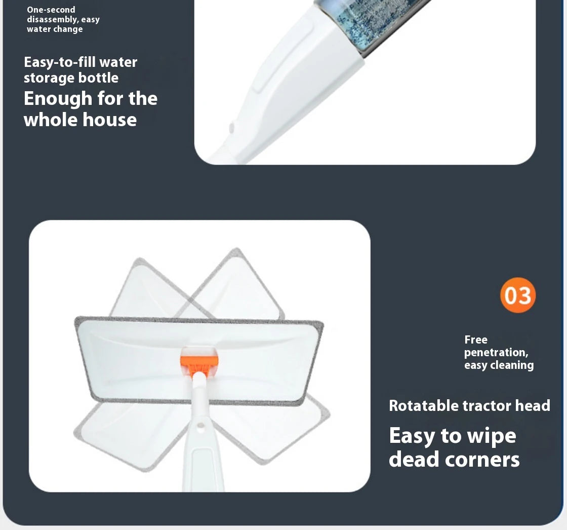 Mop spray com almofada de microfibra substituível