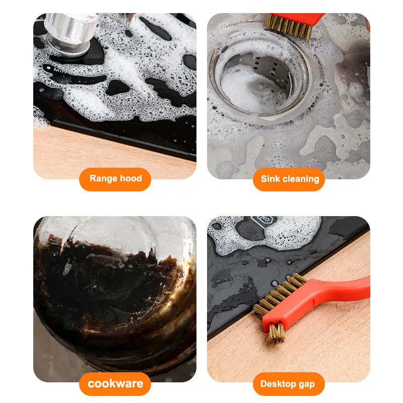 Escova de aço inoxidável , removedor de ferrugem, fio de metal, conjunto de 3 peças