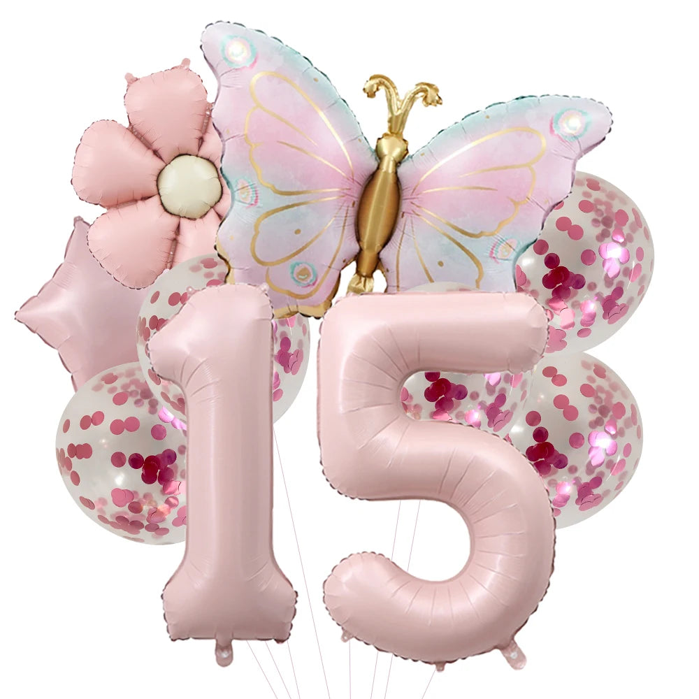 Kit Balão Metalizado Borboleta