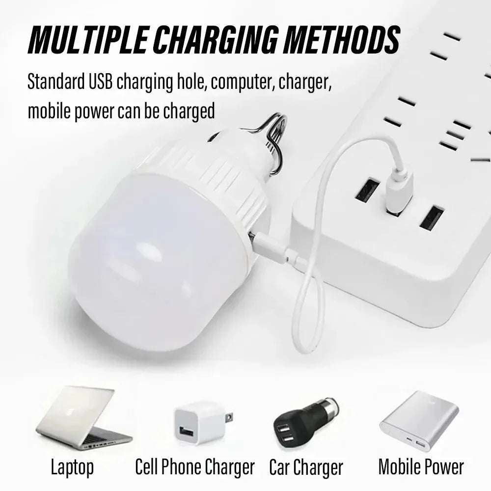 1-10 pçs lâmpada usb recarregável  led alto brilho luz de emergência acender acampamento lanterna portátil luzes da noite ﻿