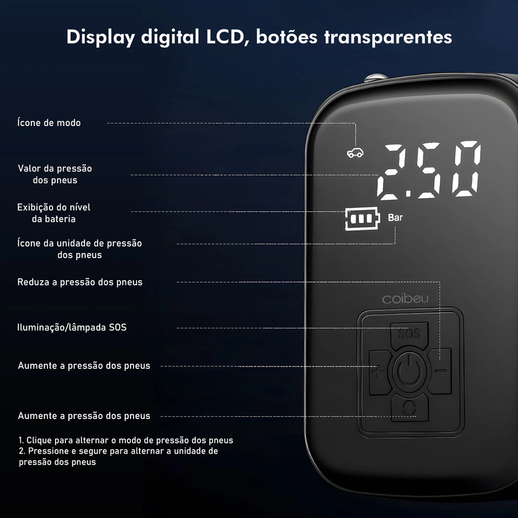 Bomba de ar portátil