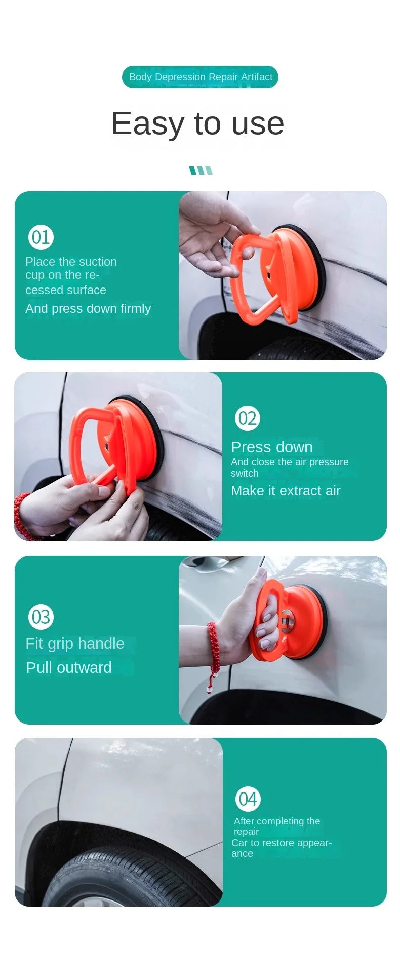 Ferramenta ventosa adequado para pequenas amassados