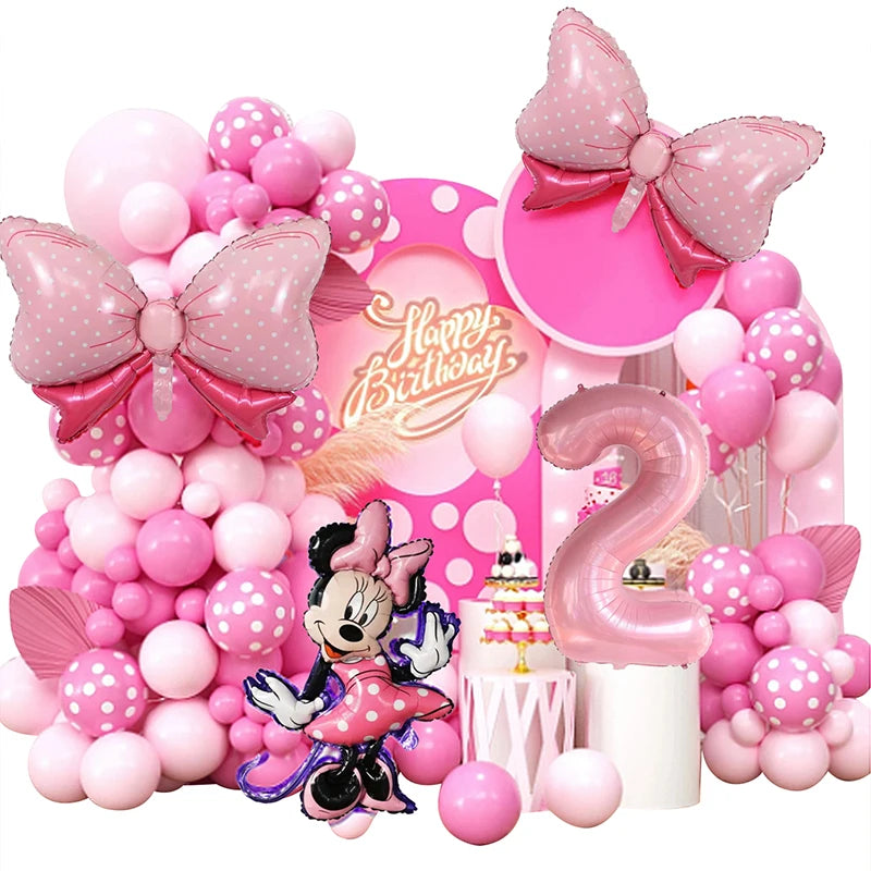 Kit de balões Minnie Mouse rosa