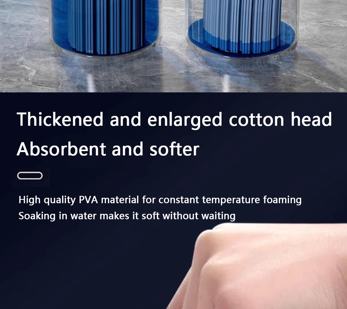 Esfregão mop de borracha com drenagem automática espremida mágico, auto-limpeza, esponja reutilizável