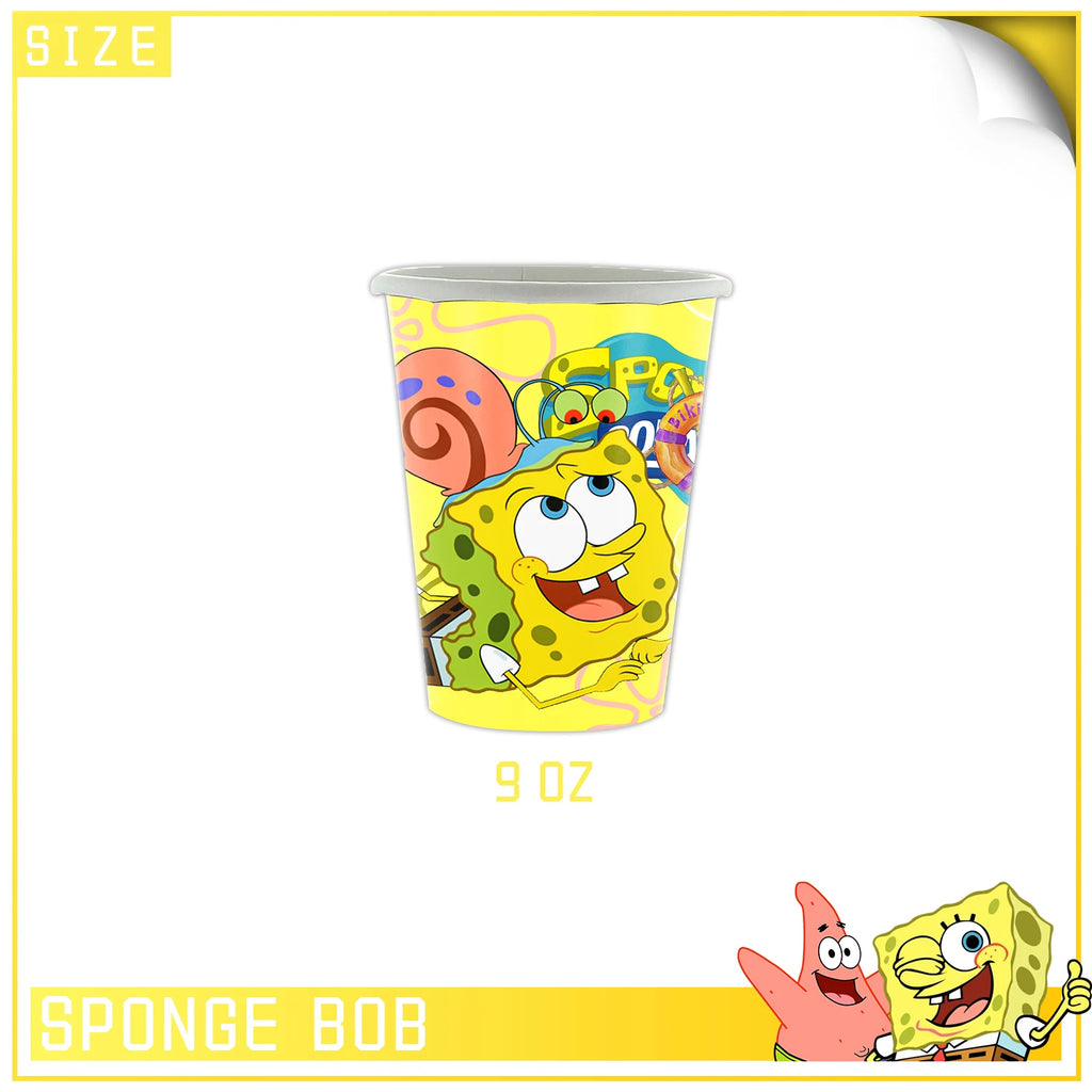Kit Festa Bob Esponja: Descartáveis e Balões