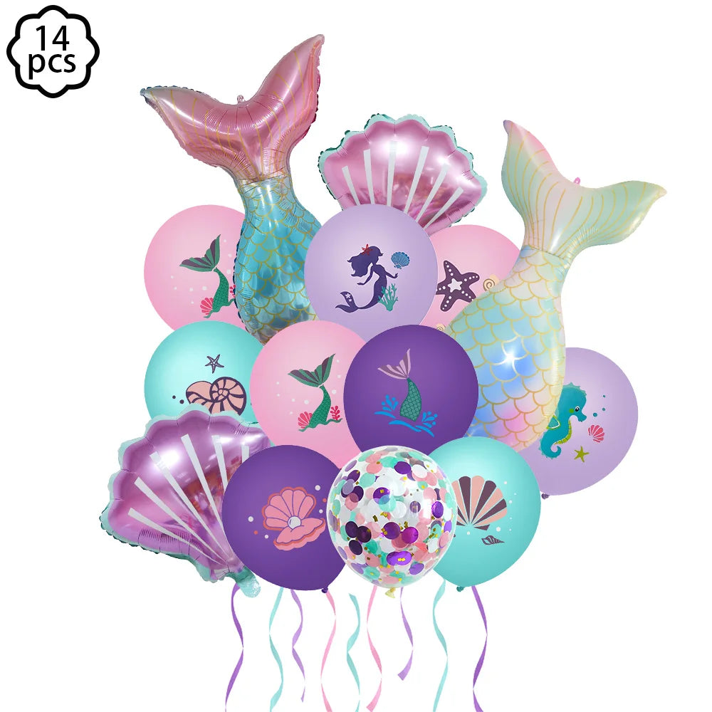 Conjunto Decorativo Para Festa Tema Sereia