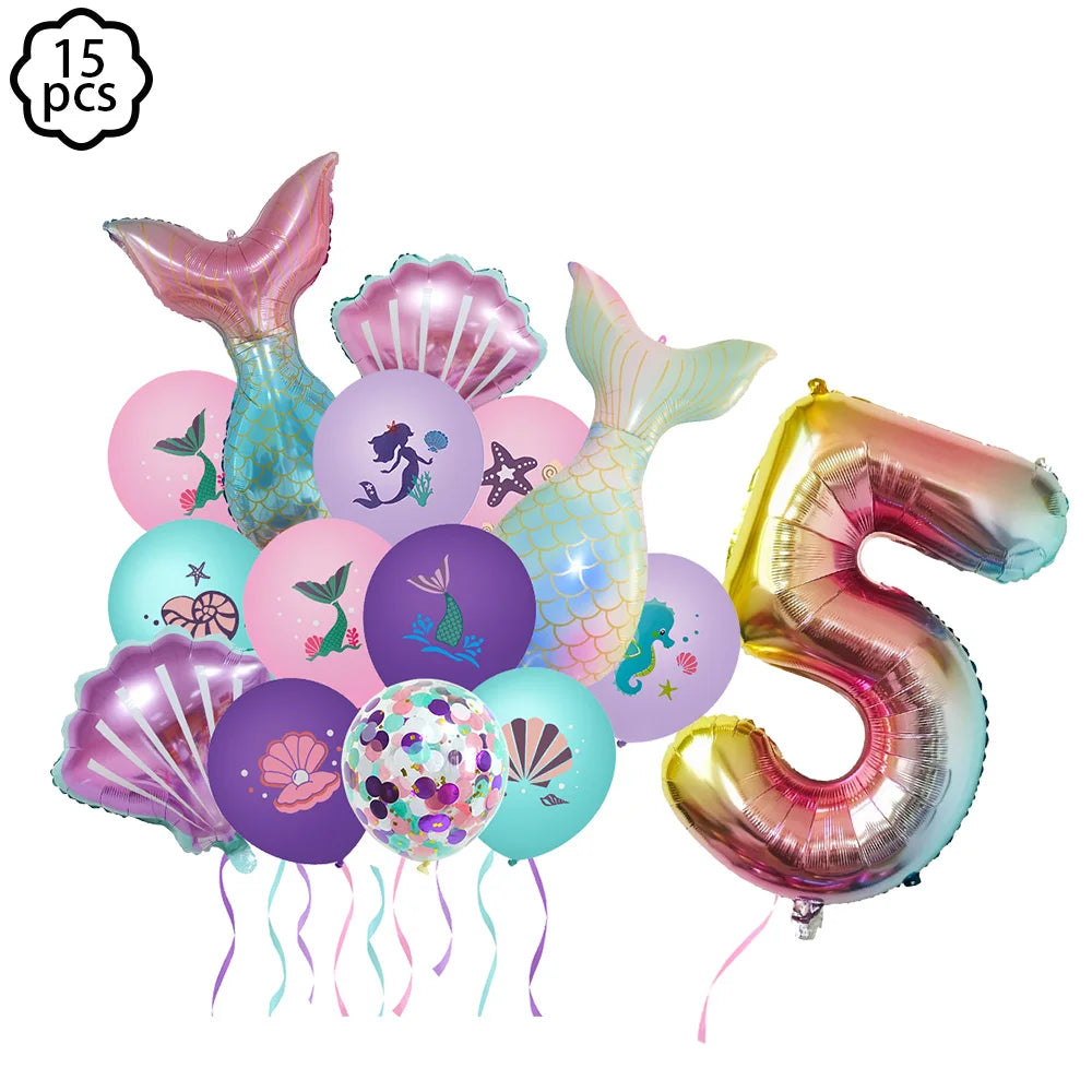 Conjunto Decorativo Para Festa Tema Sereia