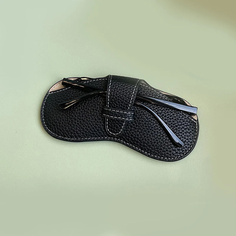 Estojo de óculos couro macio portátil