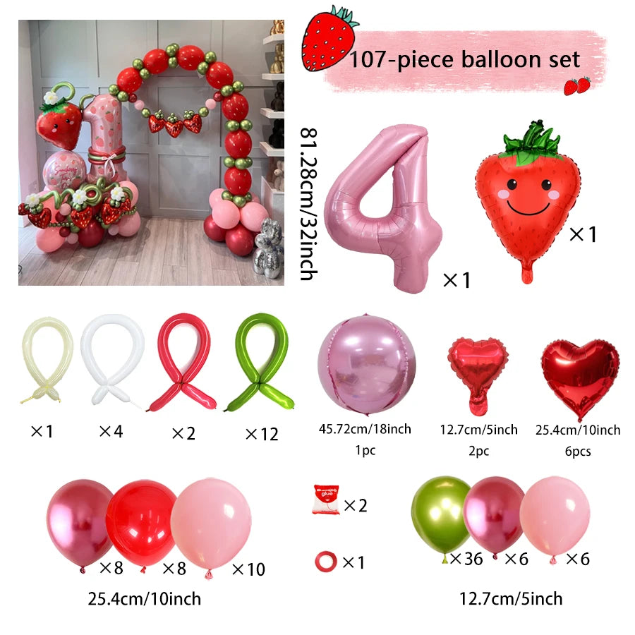 Kit balões morango