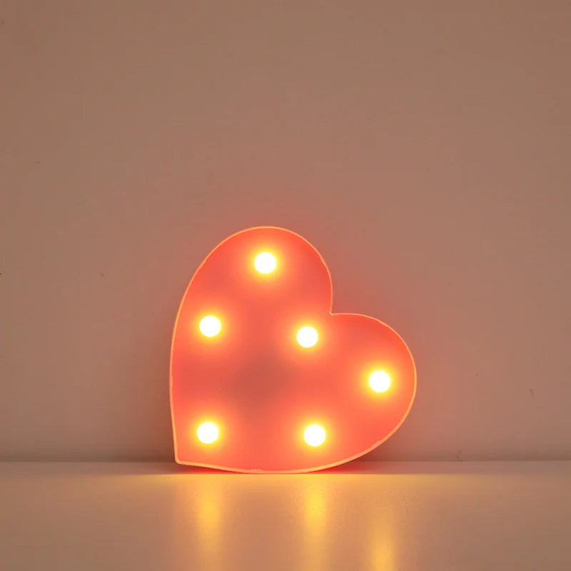 Letras e Números de LED (16cm) – Luminária Decorativa
