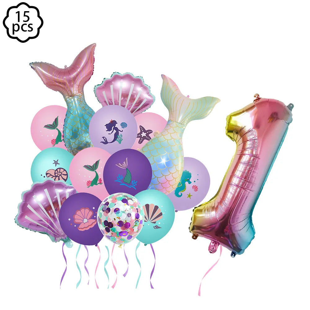 Conjunto Decorativo Para Festa Tema Sereia