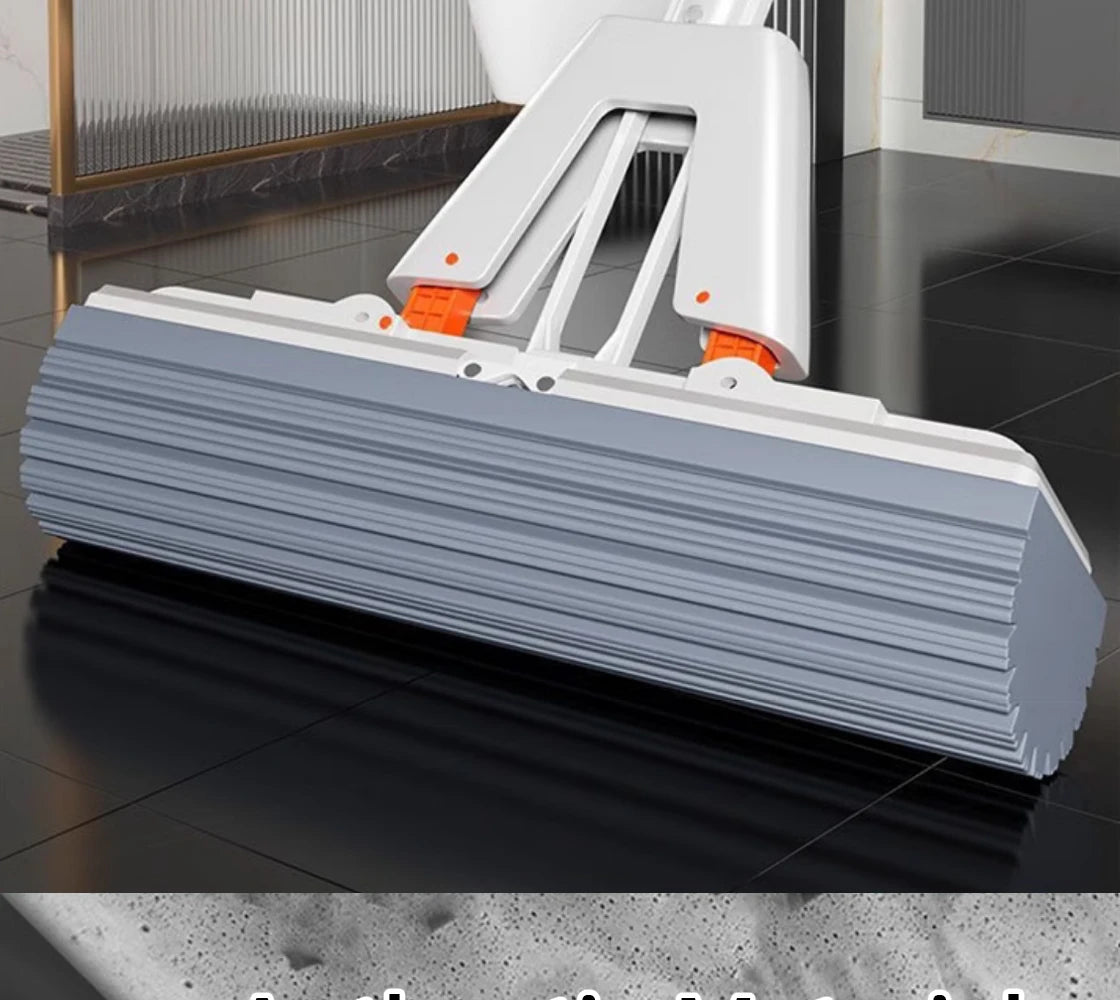 Esfregão mop de borracha com drenagem automática espremida mágico, auto-limpeza, esponja reutilizável