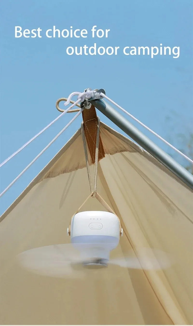 Ventilador compacto portátil de teto para acampamento
