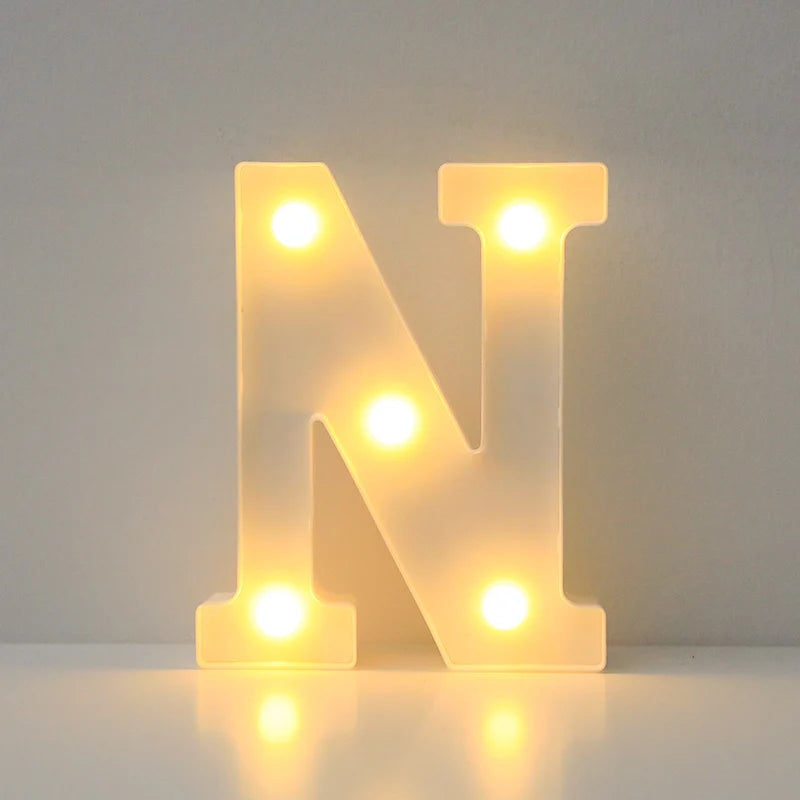 Letras e Números de LED (16cm) – Luminária Decorativa
