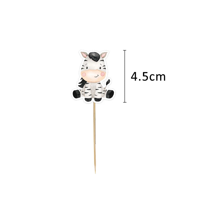 Kit 24 Toppers Animais da Selva