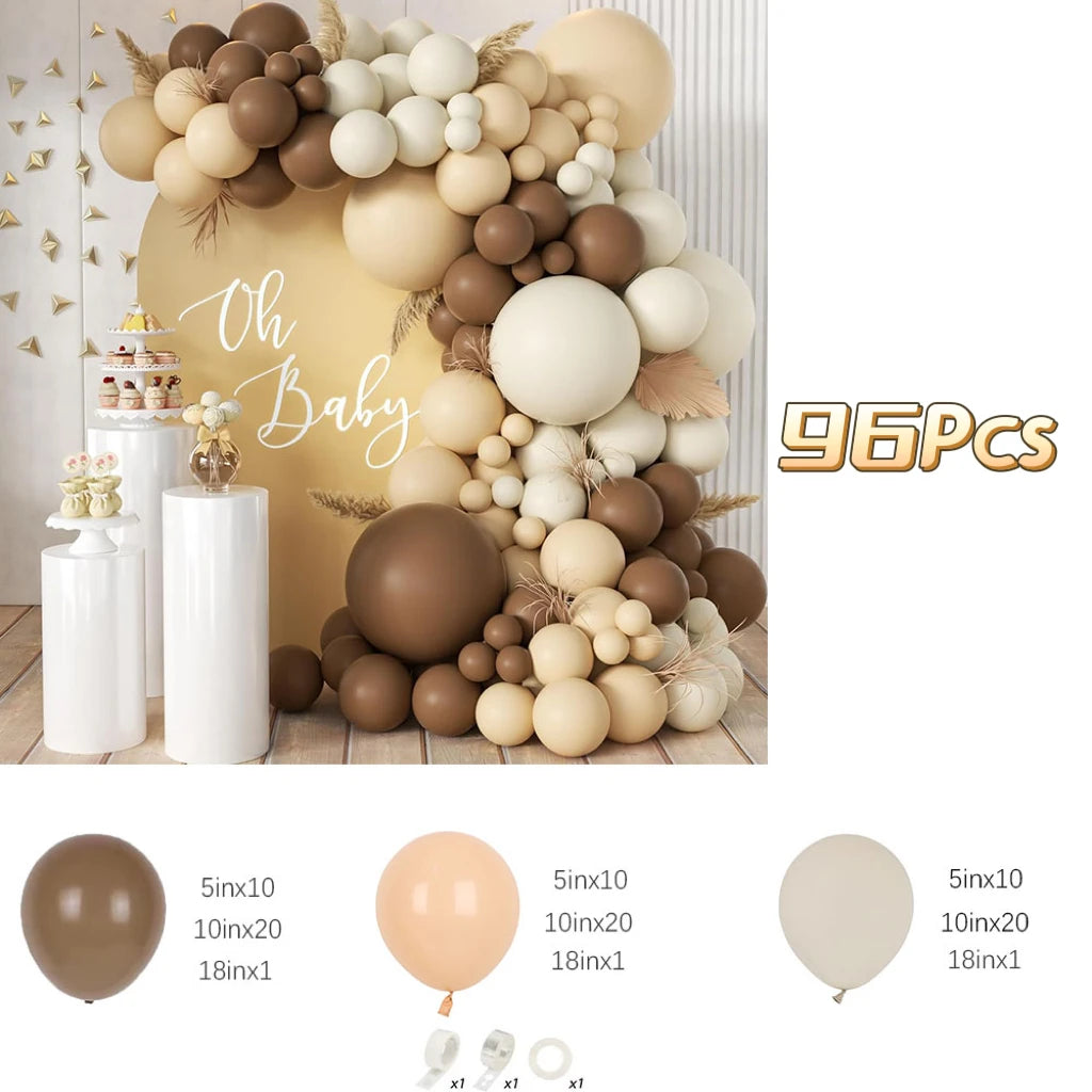 Kit de balões tons terrosos