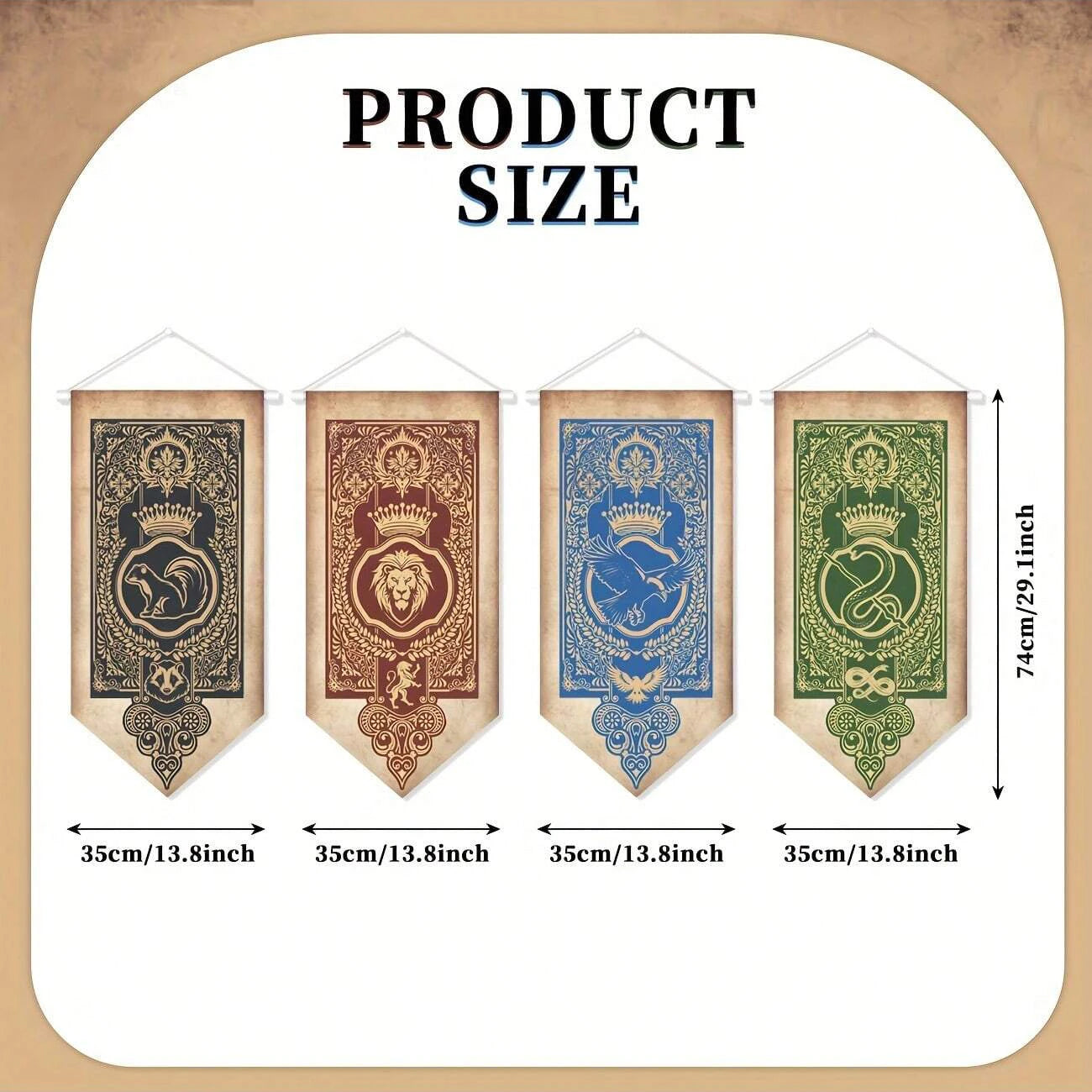 Decoração Escola de Magia e Bruxaria de Hogwarts 4 peças