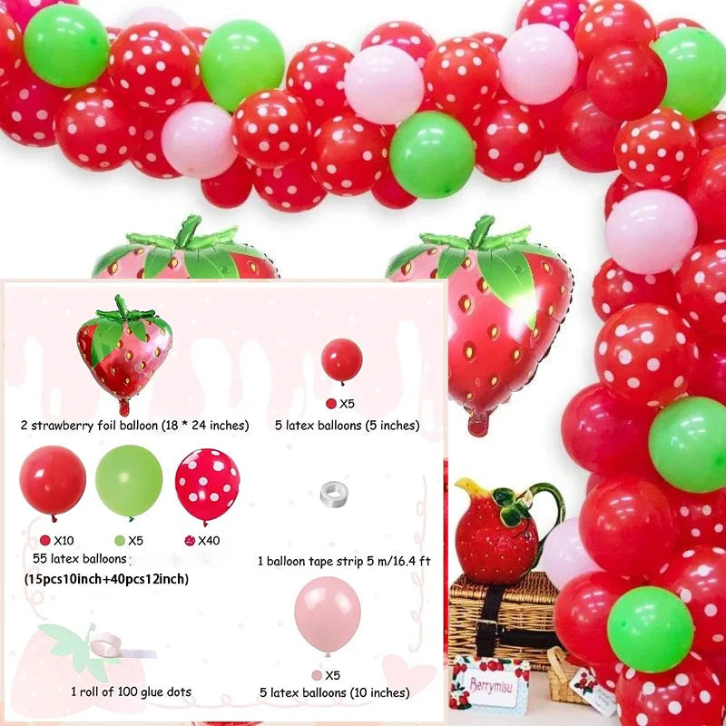 Kit Balões Temática Morango
