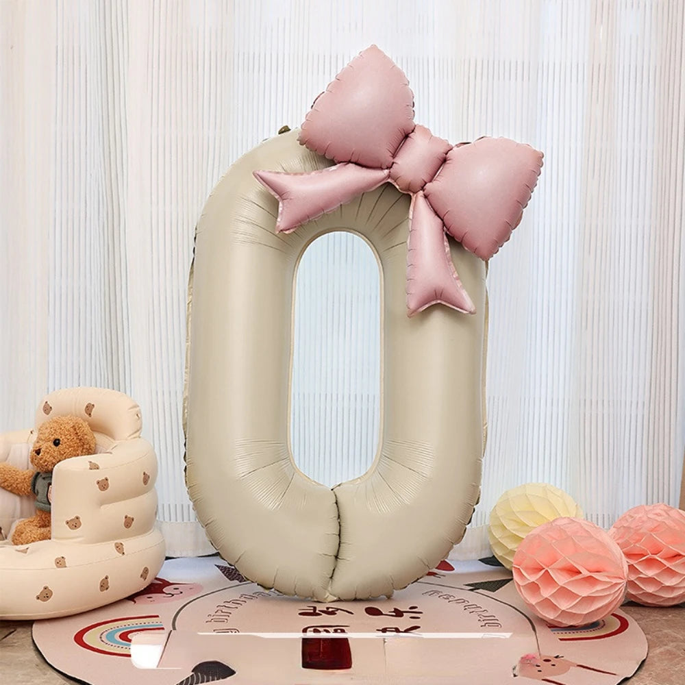 Balão de número com laço