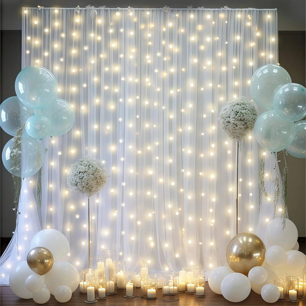 Kit de Cortinas de Tule com led