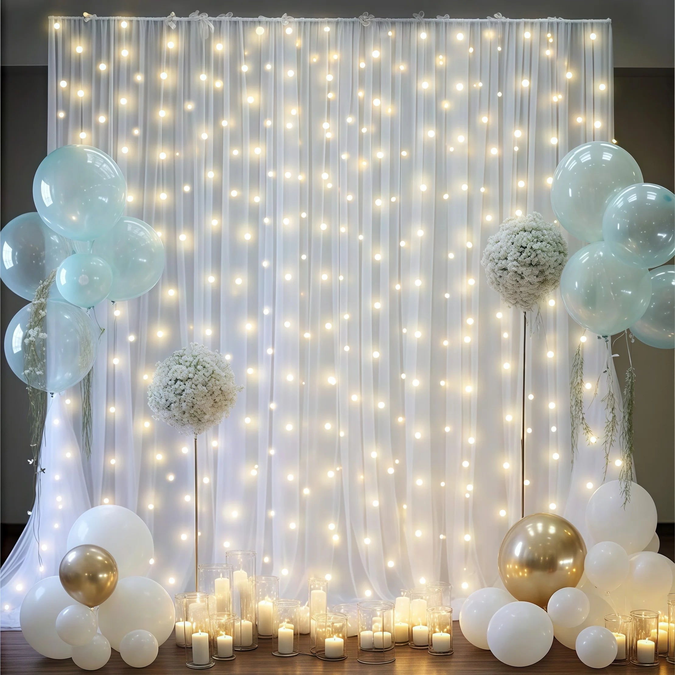 Kit de Cortinas de Tule com led