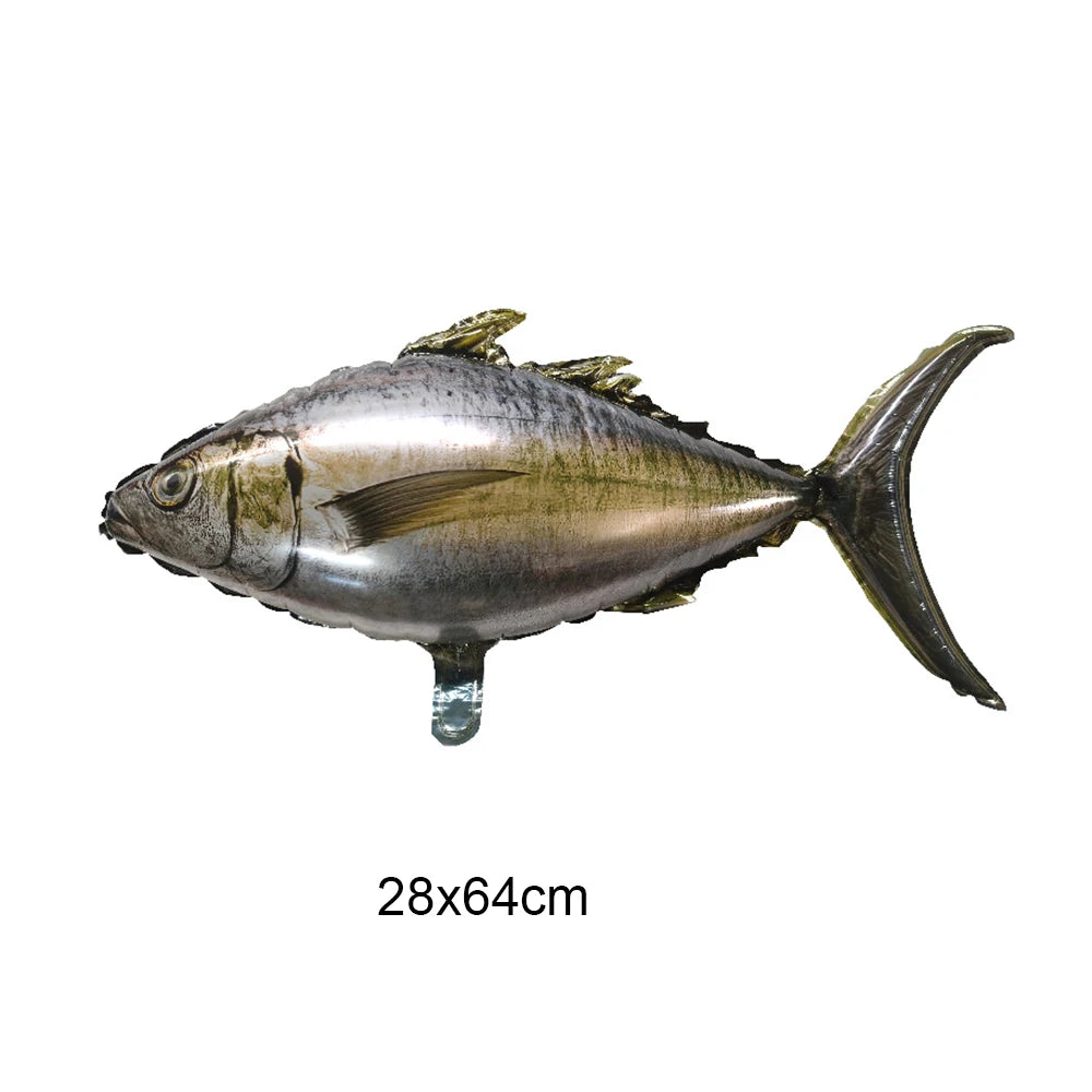 Kit Balões Metalizados Peixe – Decoração Festa Pescaria