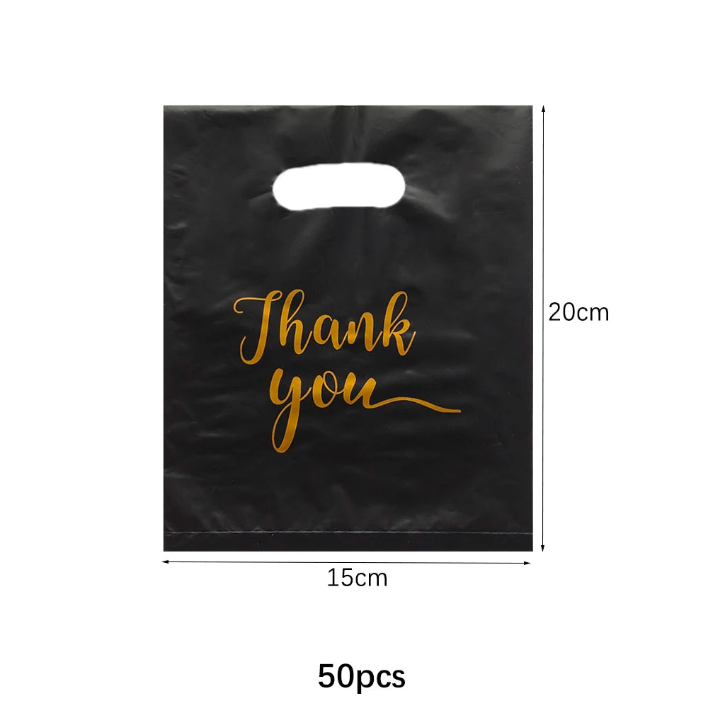 Kit Sacos de Embalagem (10, 50 ou 100 pçs) – Estampa "Thank You"
