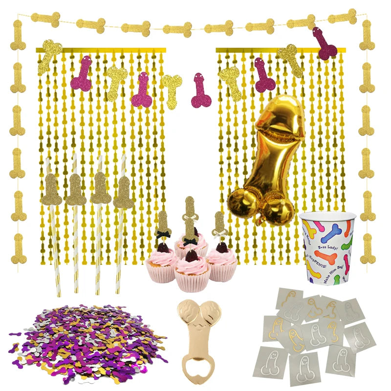 Kit Decoração Despedida de Solteira – Balões, Toppers e Confetes