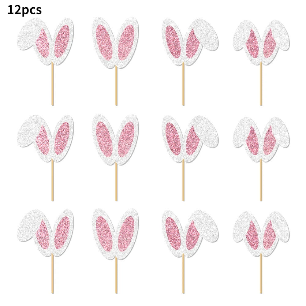 Kit Toppers "Orelhinha de Coelho" (12 ou 24 unidades)