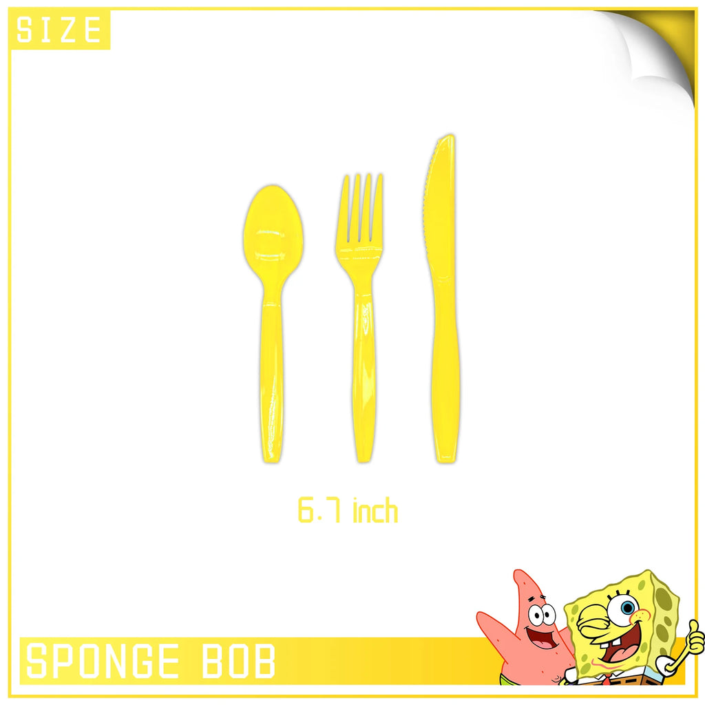 Kit Festa Bob Esponja: Descartáveis e Balões