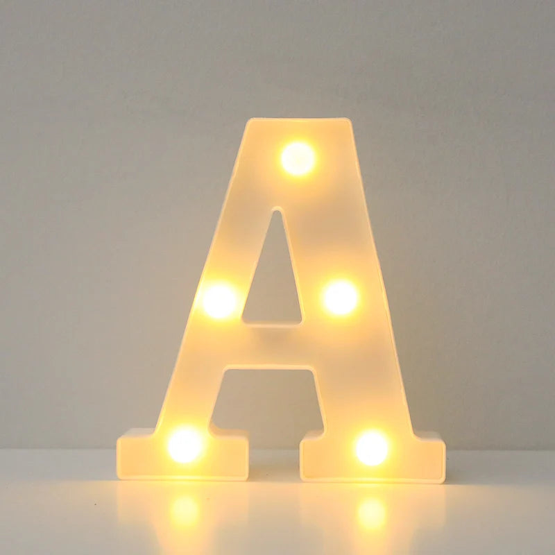Letras e Números de LED (16cm) – Luminária Decorativa