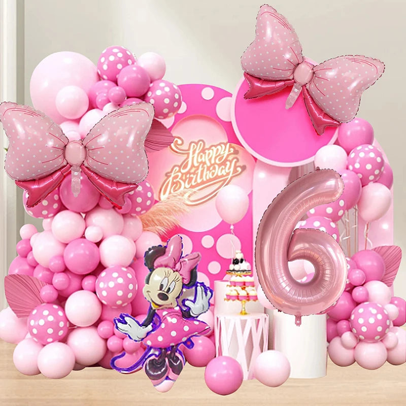 Kit de balões Minnie Mouse rosa