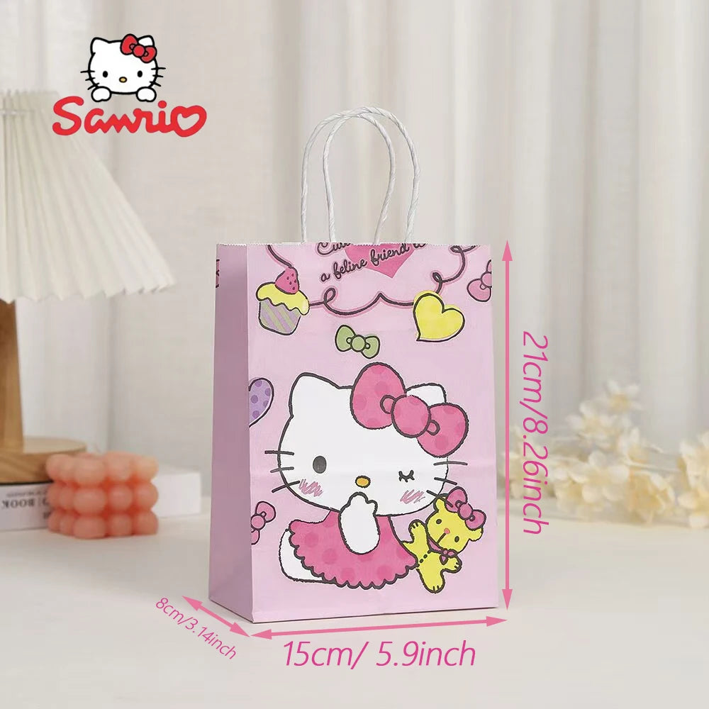 Kit 12 Sacolas de Presente Hello Kitty