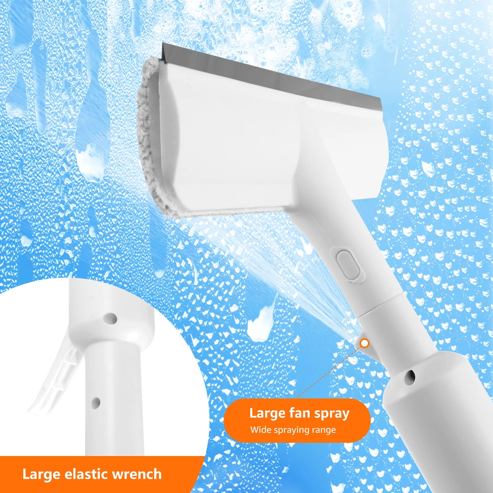 2 em 1 kit de limpeza de janela spray dupla face rodo de vidro limpador espanador mop janela ferramentas de limpeza profissional