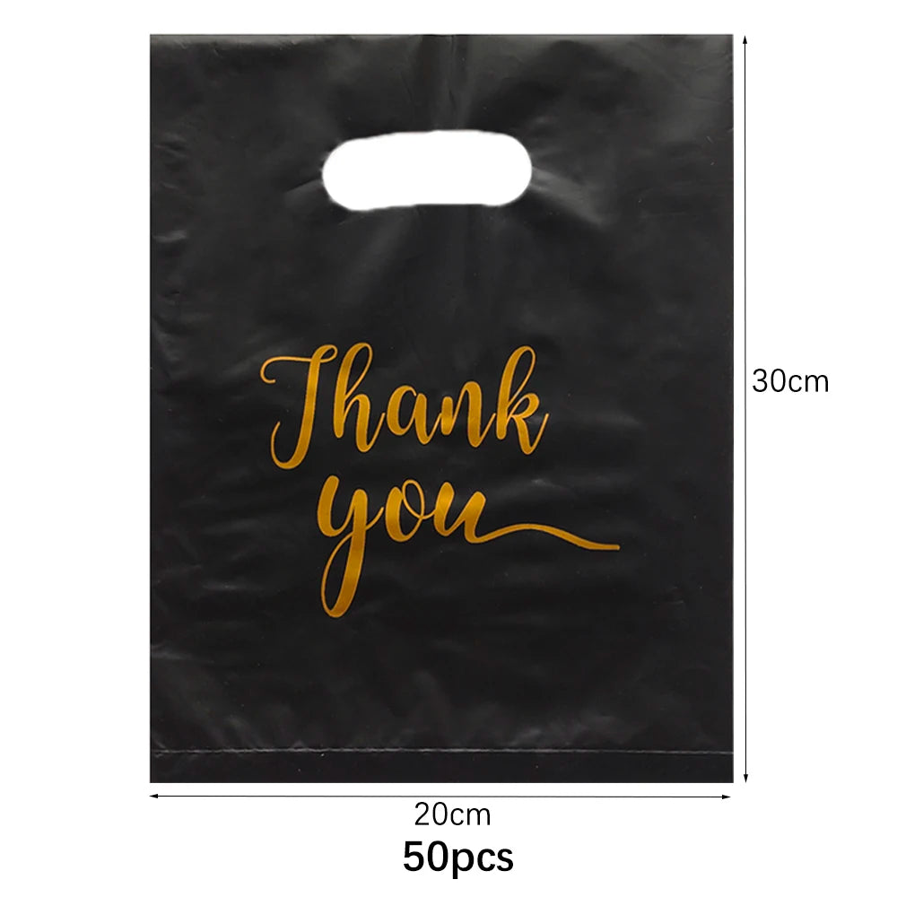 Kit Sacos de Embalagem (10, 50 ou 100 pçs) – Estampa "Thank You"