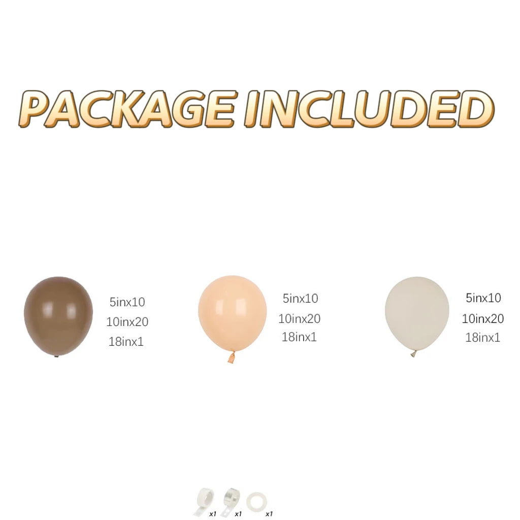 Kit de balões tons terrosos