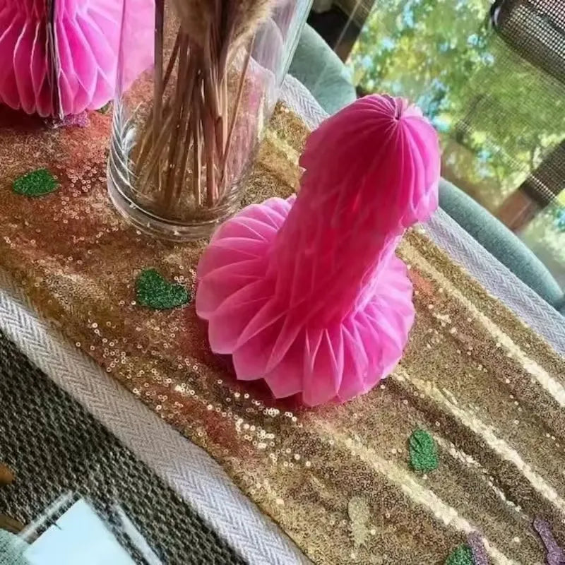 Enfeite de Papel Colmeia para Chá de Lingerie (Kit 1 ou 6 pçs)