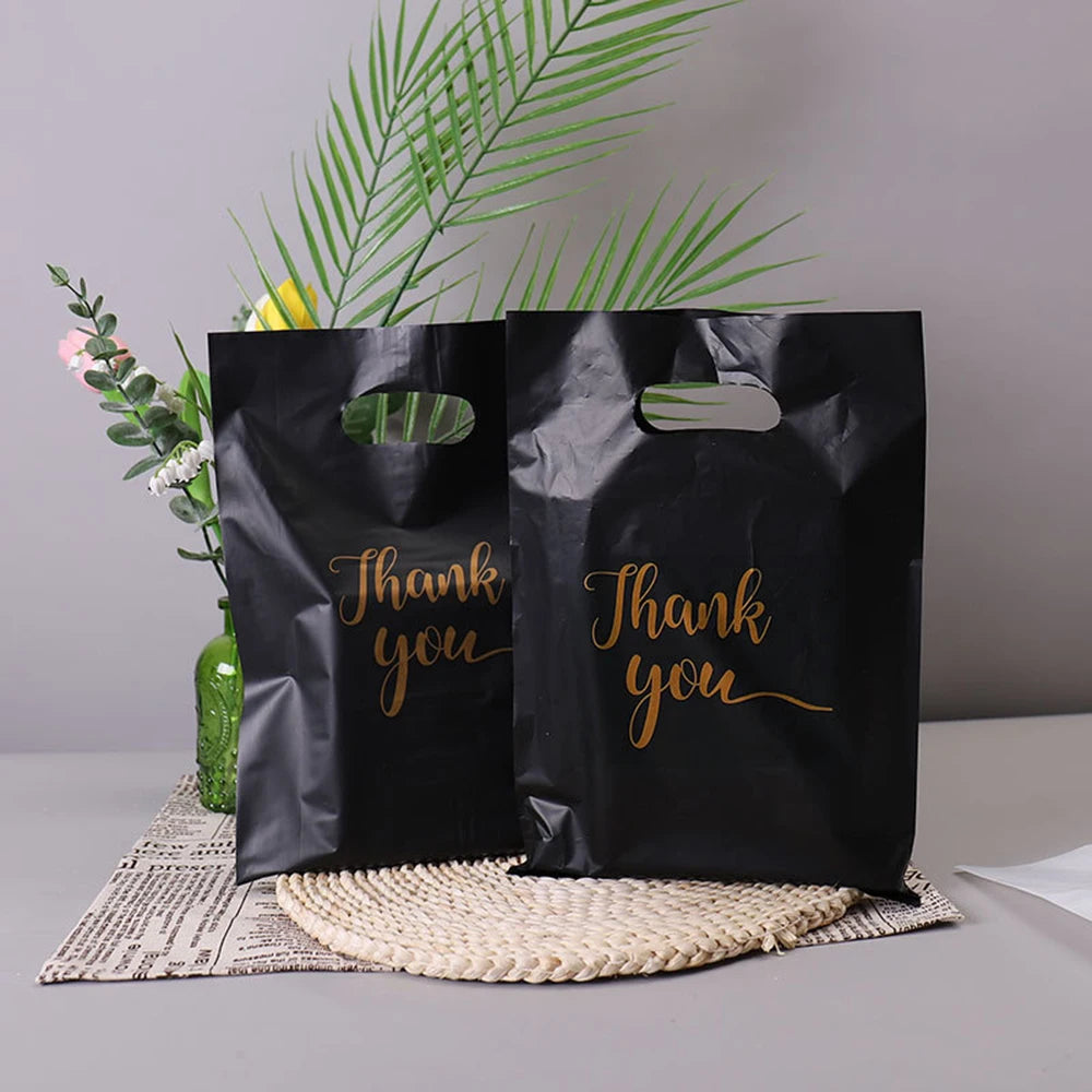Kit Sacos de Embalagem (10, 50 ou 100 pçs) – Estampa "Thank You"
