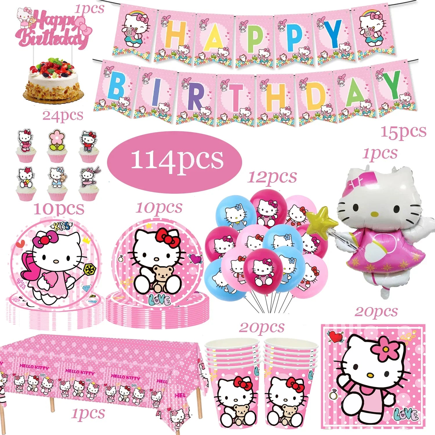 Kit Festa Completa Hello Kitty