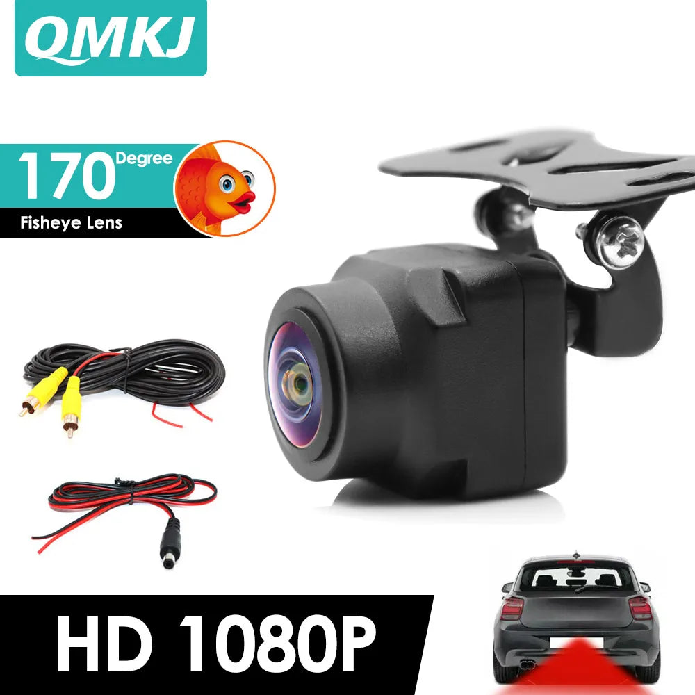 Camera de Ré 4k ahd 1080p trajetória dinâmica inteligente câmera de visão traseira do carro visão noturna de 180 graus com linha de pista de estacionamento
