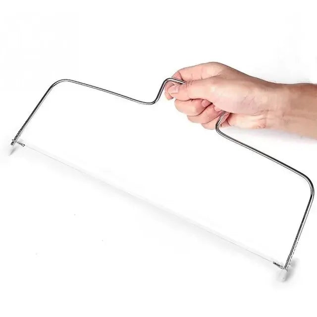 1/2 pçs linha de altura ajustável bolo corte slicer aço inoxidável