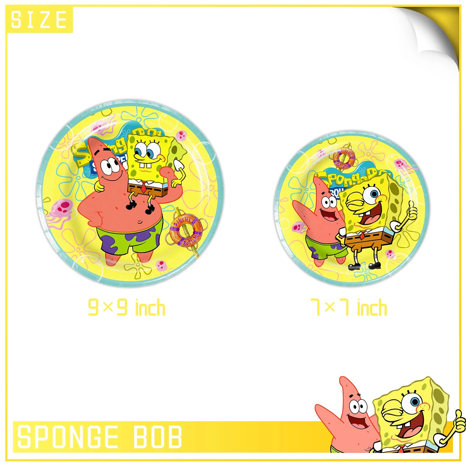 Kit Festa Bob Esponja: Descartáveis e Balões