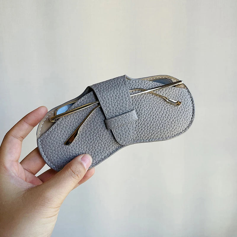 Estojo de óculos couro macio portátil