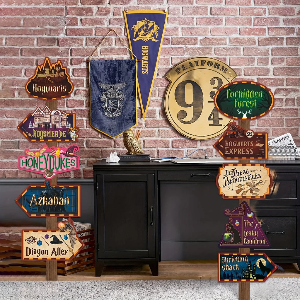 Placas decorativas mundo de hogwarts 20 peças