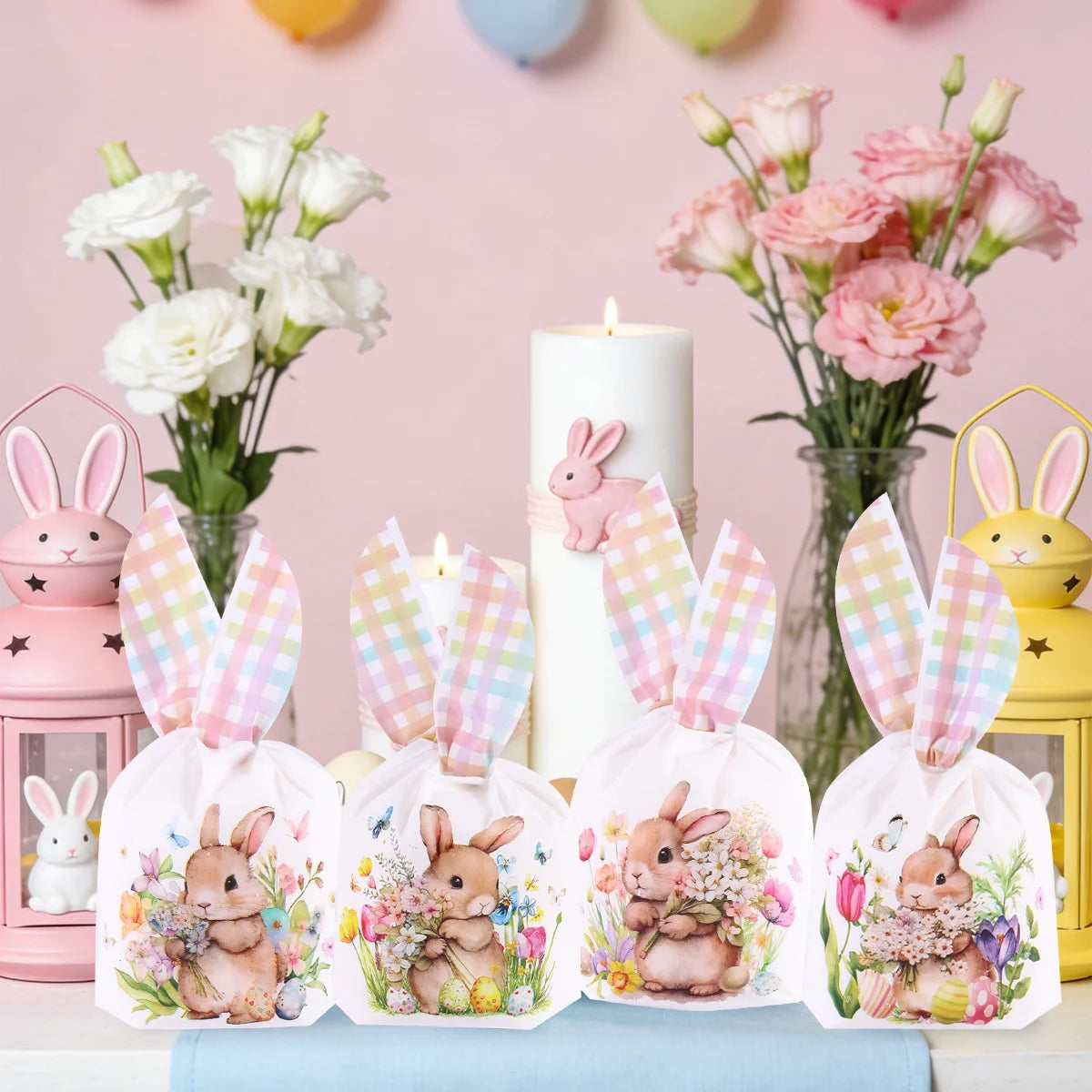 Kit 50 Saquinhos de Coelho Páscoa 2026