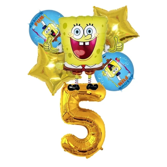Kit Festa Bob Esponja: Descartáveis e Balões