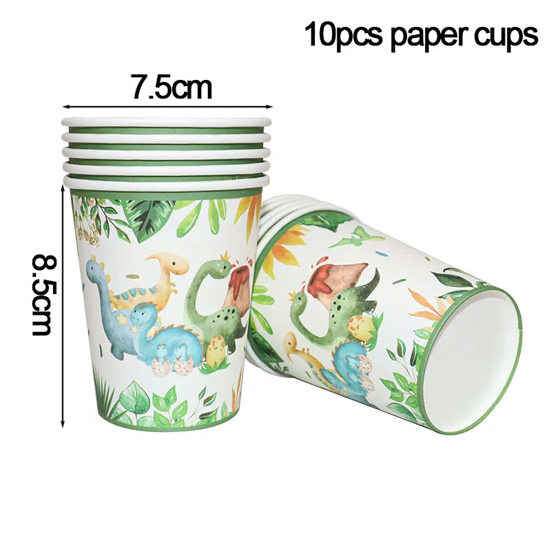 Kit Talheres e Pratos Descartáveis Dinossauro – Festa Completa