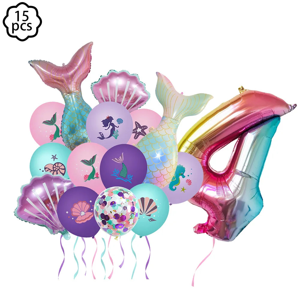 Conjunto Decorativo Para Festa Tema Sereia