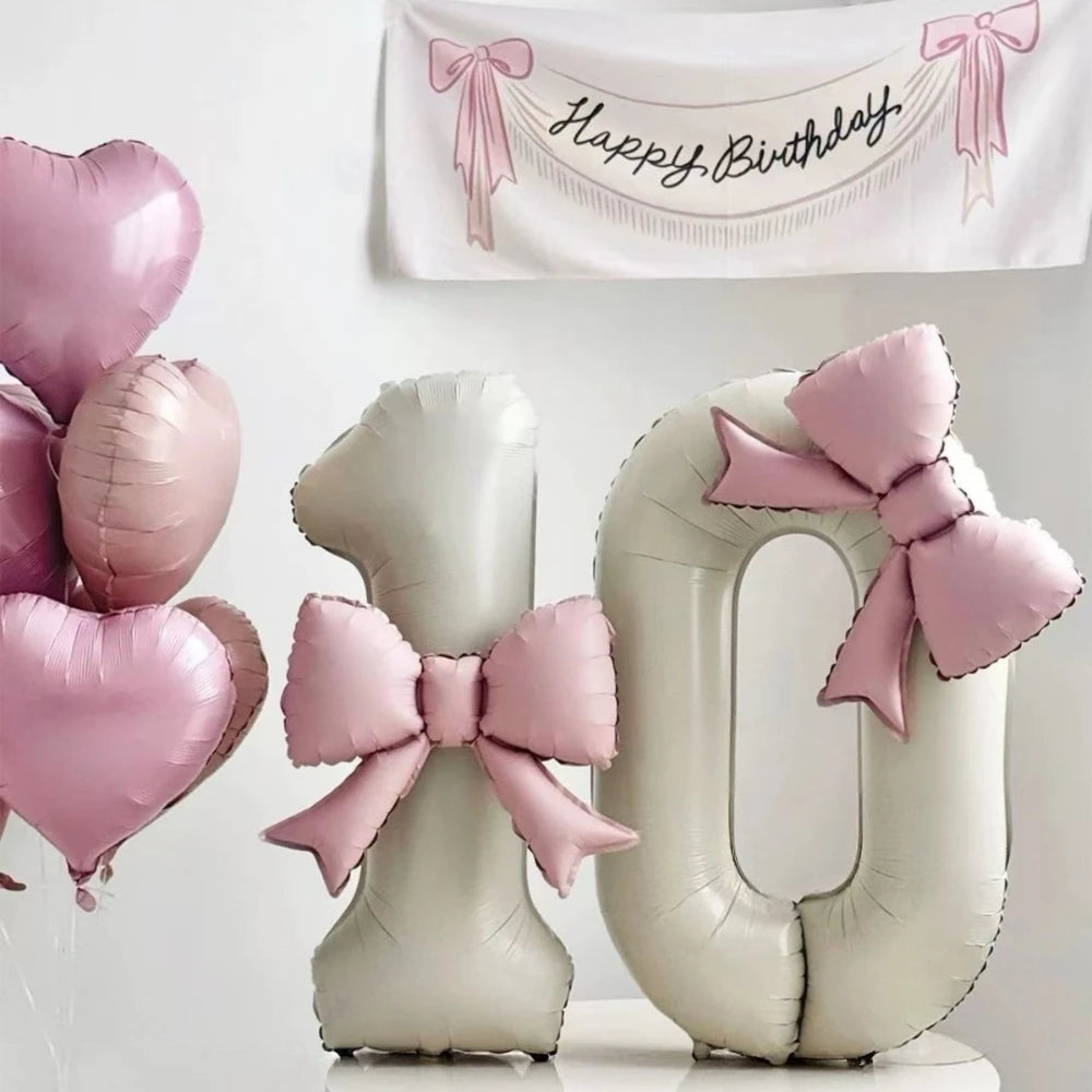 Balão de número com laço