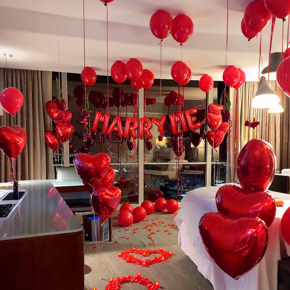 Kit Decoração "Marry Me" (Completo com 1000 Pétalas e Balões)